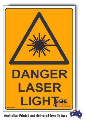 Danger Laser Light Warning Sign