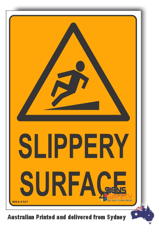 Slippery Surface Warning Sign