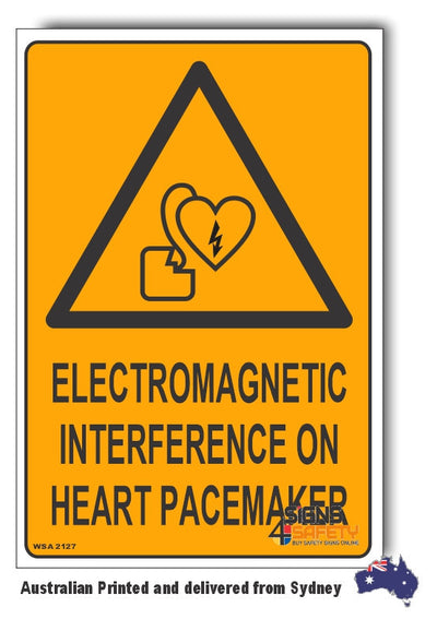 Electromagnetic Interference On Heart Pacemaker Warning Sign